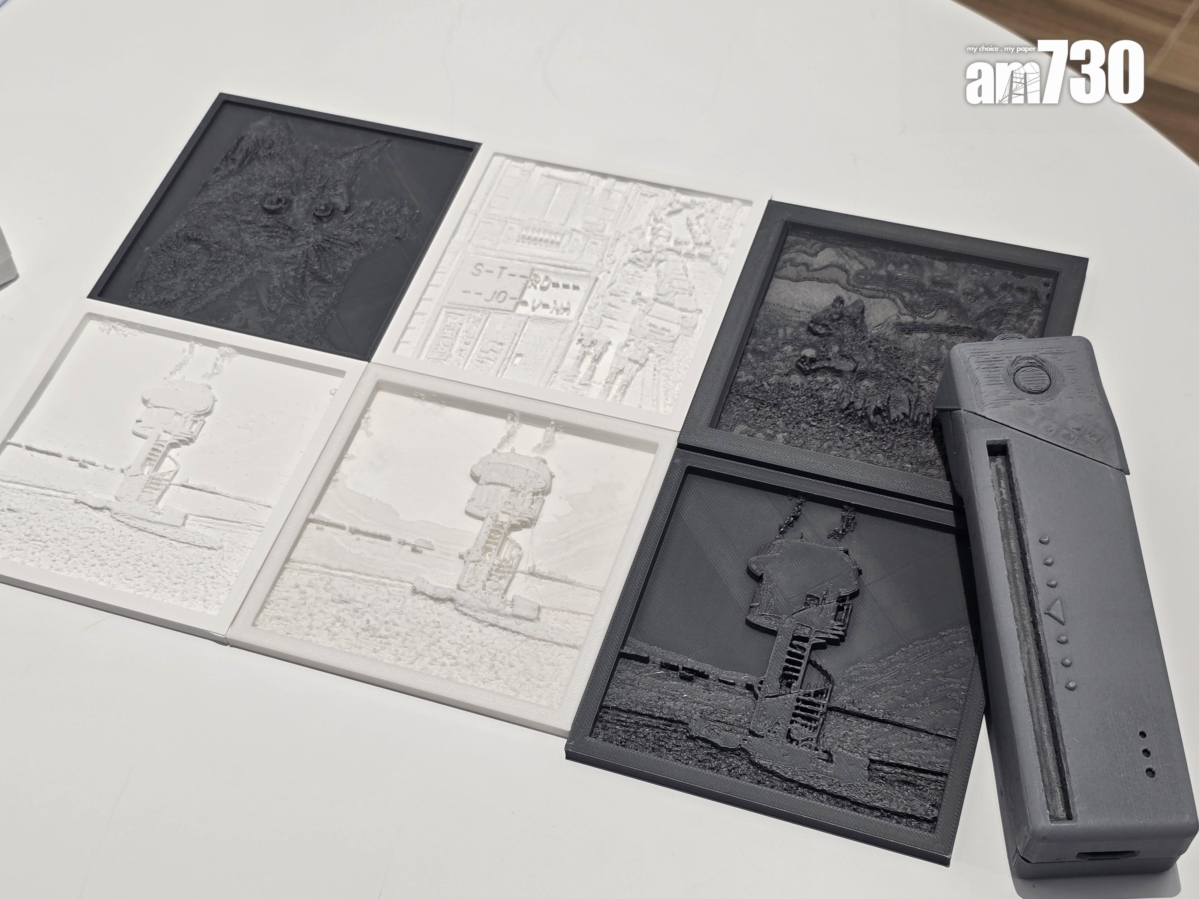 東華三院李嘉誠中學學生推出盲人回憶攝錄機。(李朗僑攝)