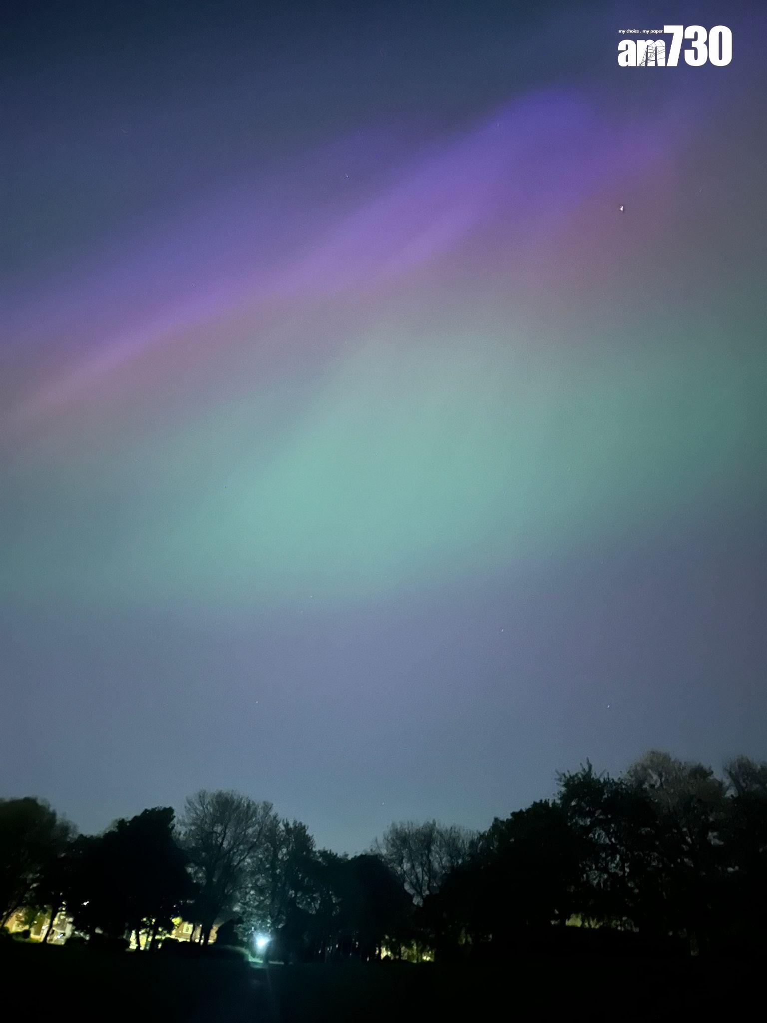 英格蘭列斯出現極光(讀者提供)