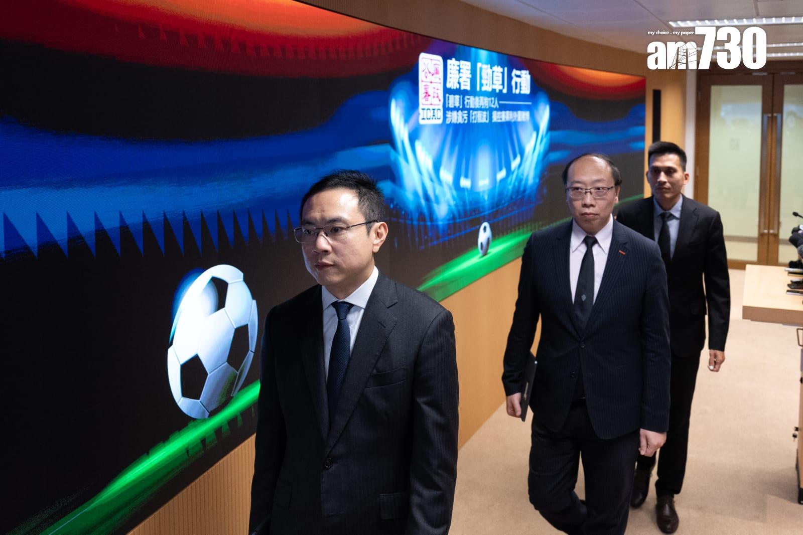 廉署展開新一輪「勁草」執法行動,拘捕12名人士,涉嫌貪污「打假波」。(林靄怡攝)