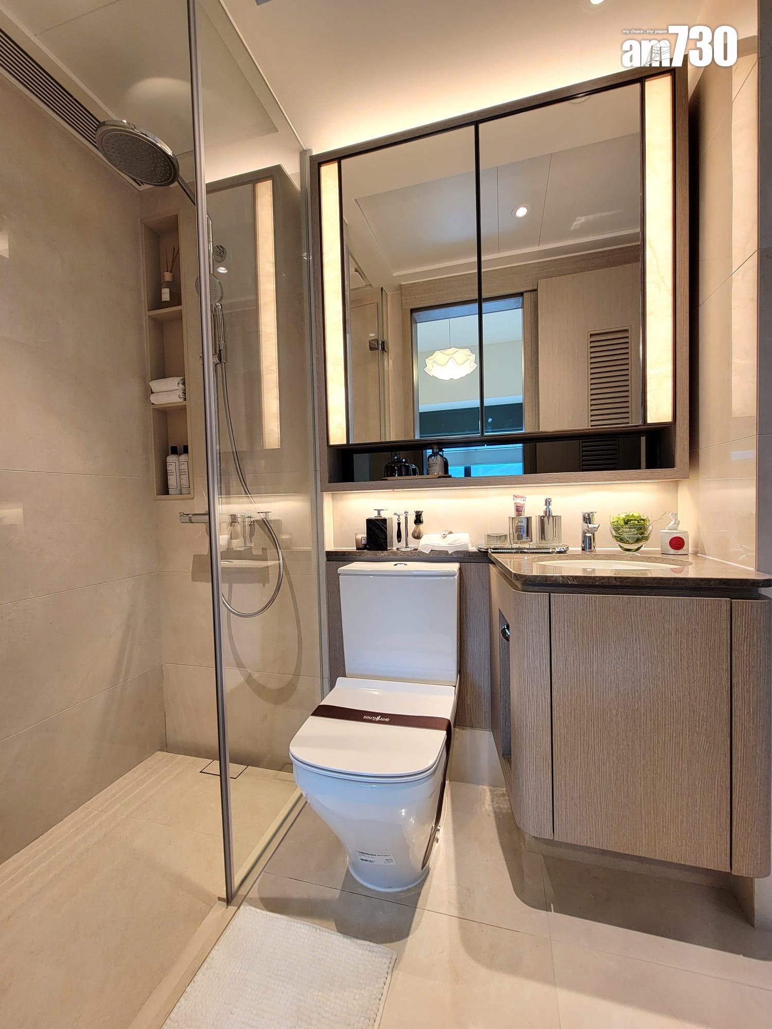 晉環示範單位|兩款風格連家具一房戶有得睇 浴室採雙門設計|多圖有片