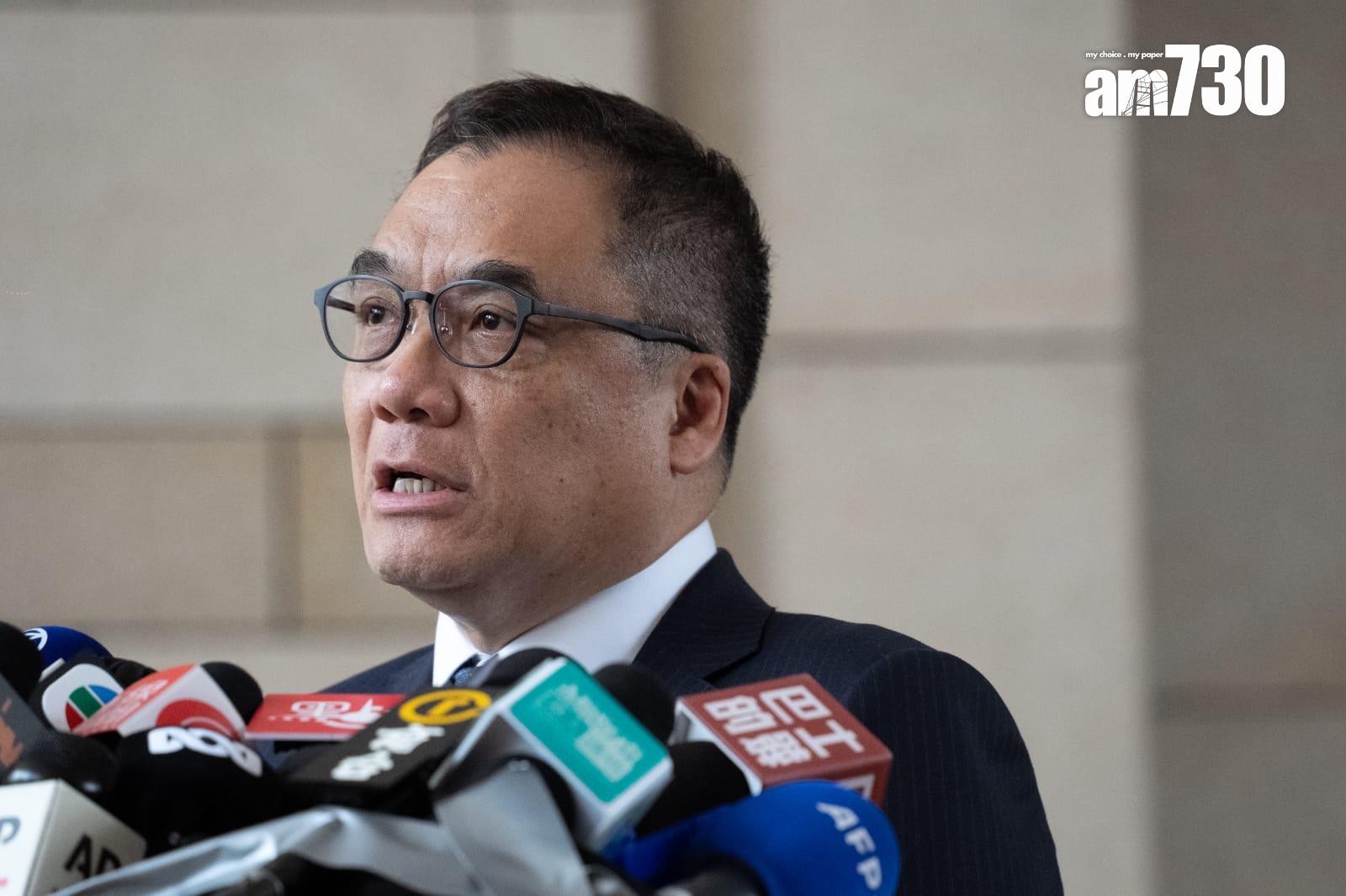 47人初選案|16名不認罪被告14人罪成,國安處總警司李桂華歡迎裁決。(林靄怡攝)