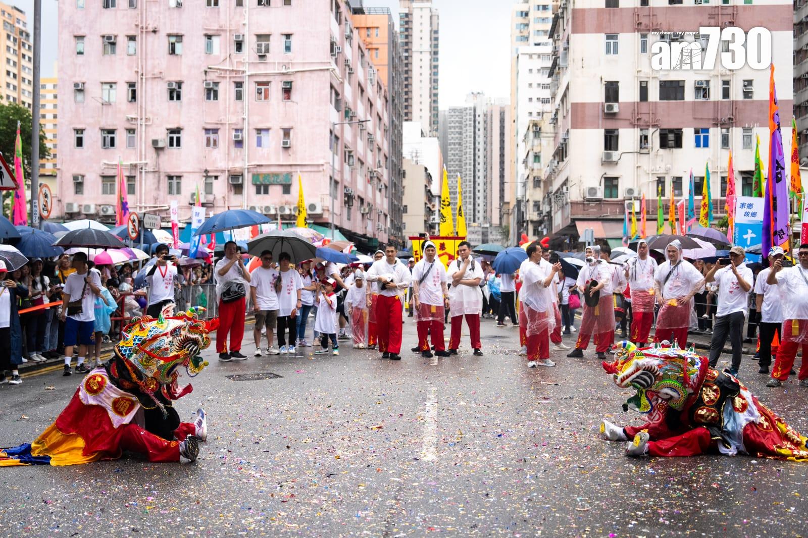 天后寶誕巡遊停辦4年後再度舉行。(林靄怡攝)