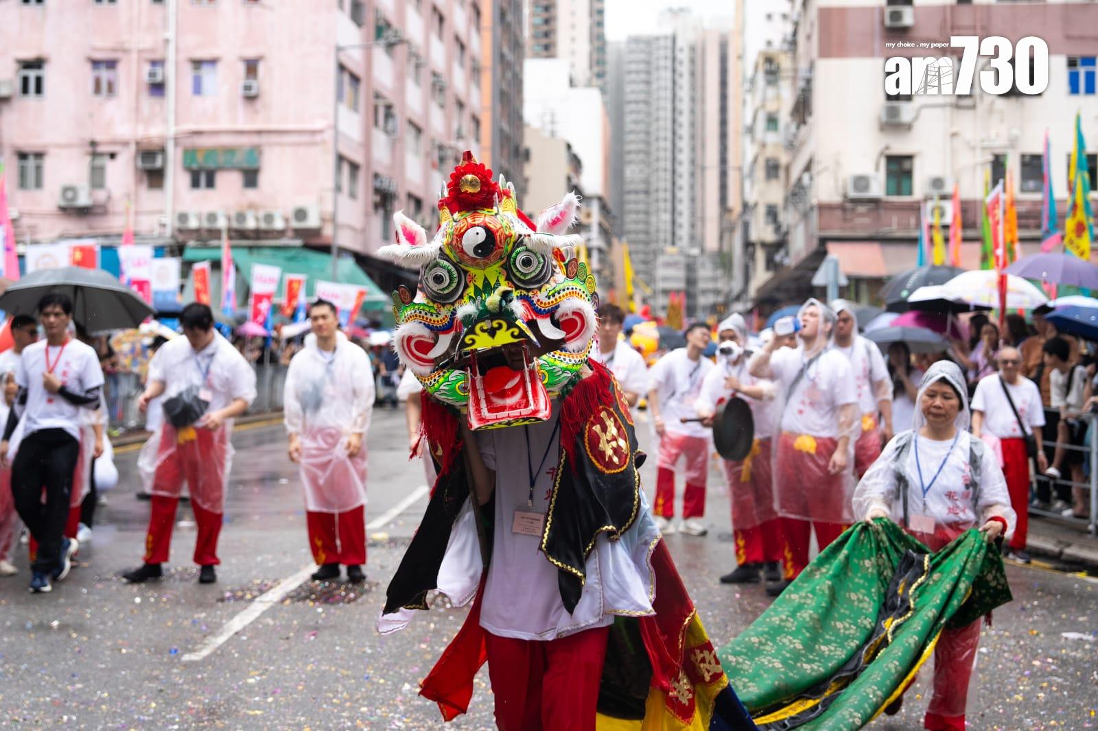 天后寶誕巡遊停辦4年後再度舉行。(林靄怡攝)