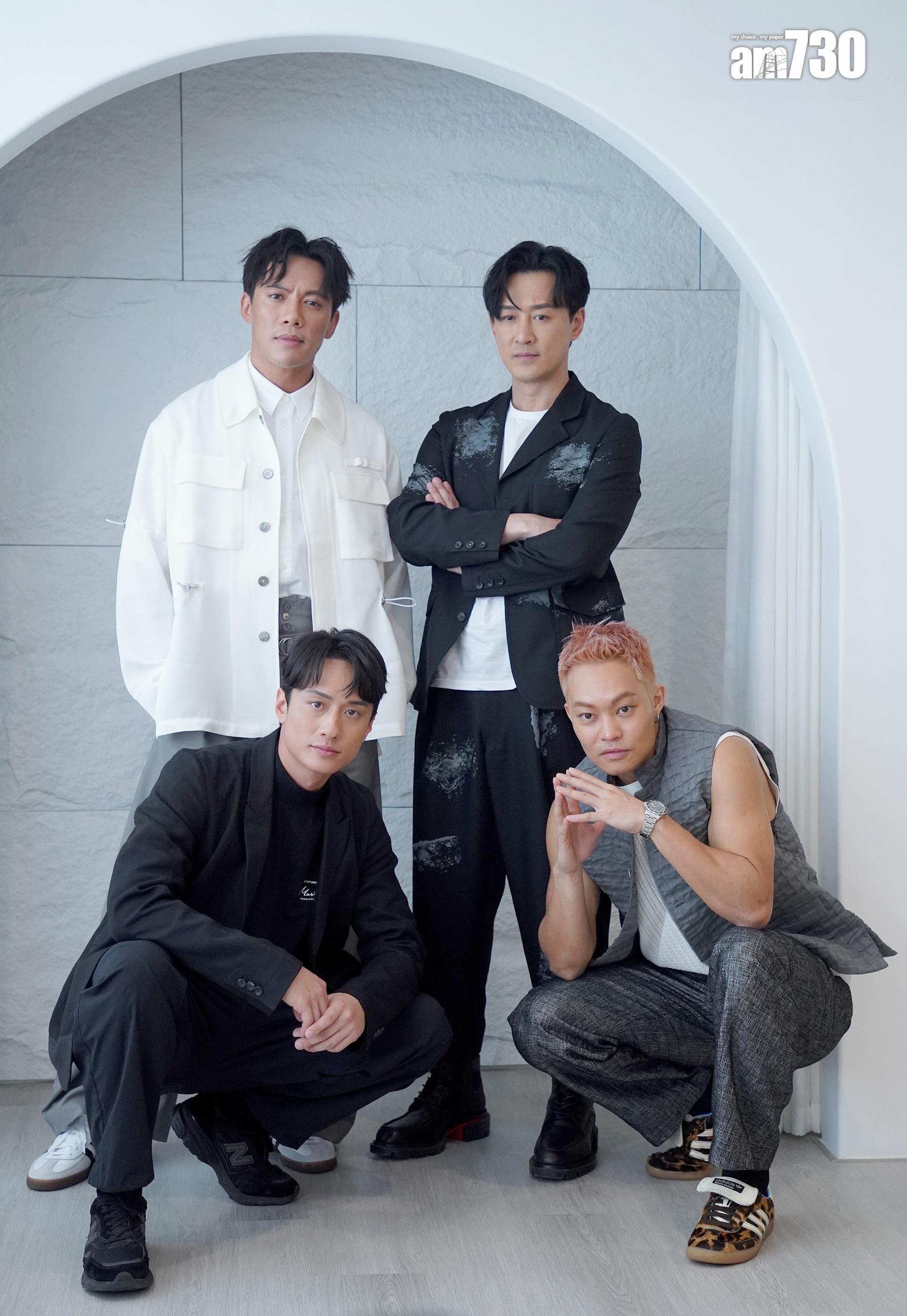 張文傑、劉俊謙、林峯和胡子彤坦言,作為演員只能盡本份,難控制市道和大環境。(董立華攝)