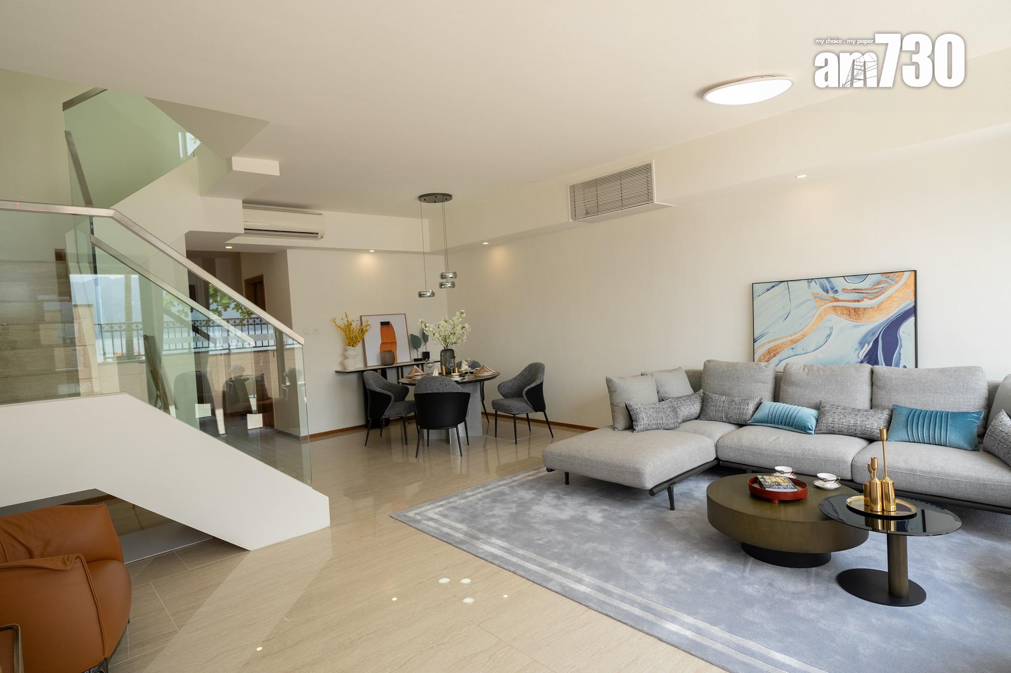 寶翠灣1號示範單位|1438呎現樓海景別墅 多玻璃大窗享自然光(多圖有片)|坪洲新盤