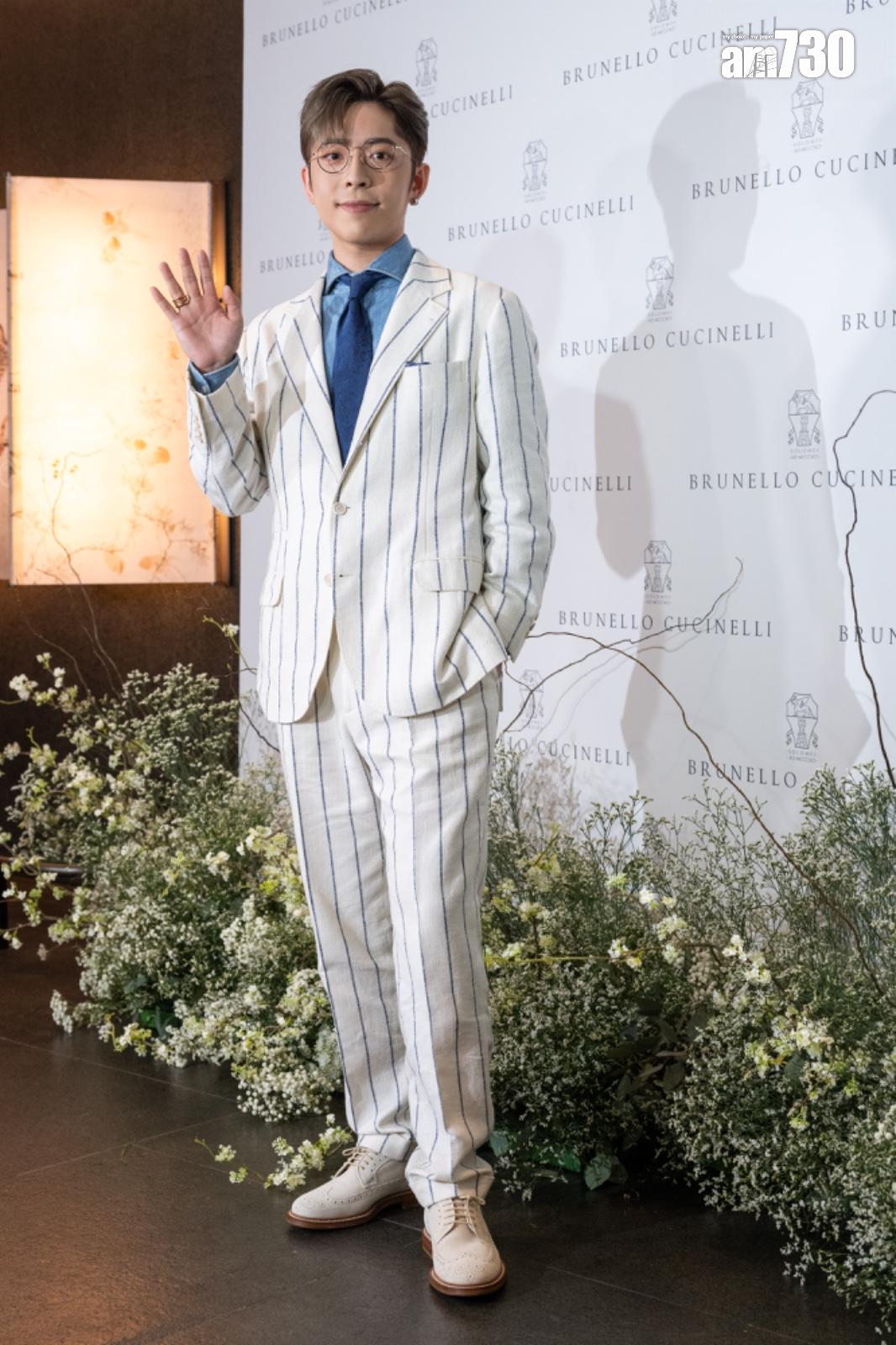 Edan出席香水品牌Brunello Cucinelli新款產品發布會。(陳奕釗攝)