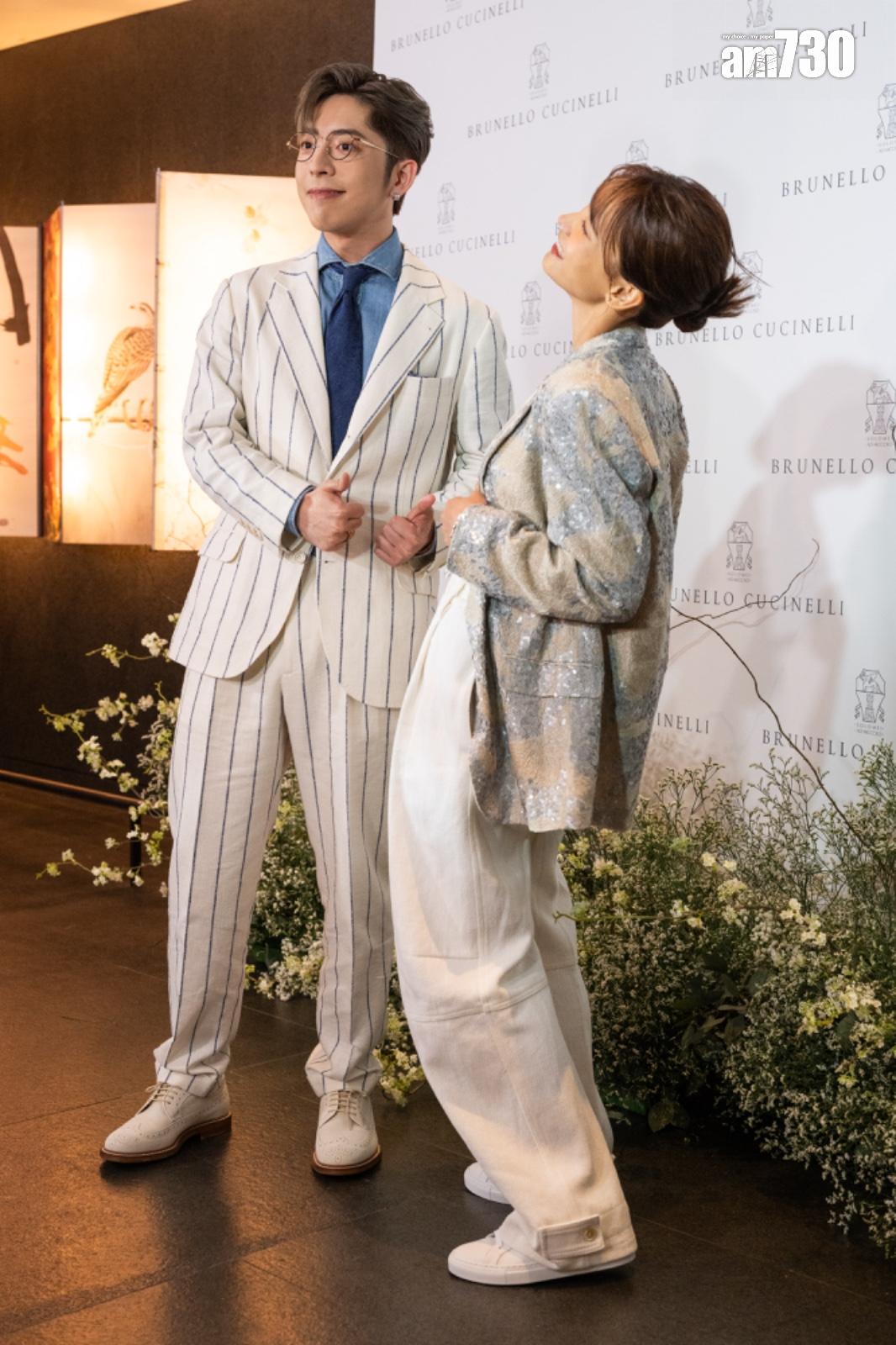 Edan大讚談善言腹肌結實。(陳奕釗攝)