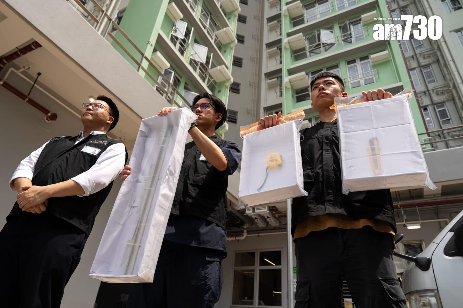 超平裝修費2萬元起招客,入境處大埔富蝶邨拘5名內地黑工。(林靄怡攝)