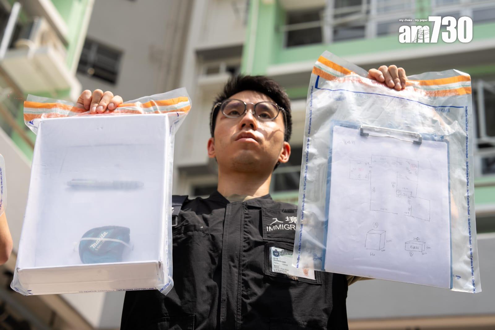 超平裝修費2萬元起招客,入境處大埔富蝶邨拘5名內地黑工。(林靄怡攝)