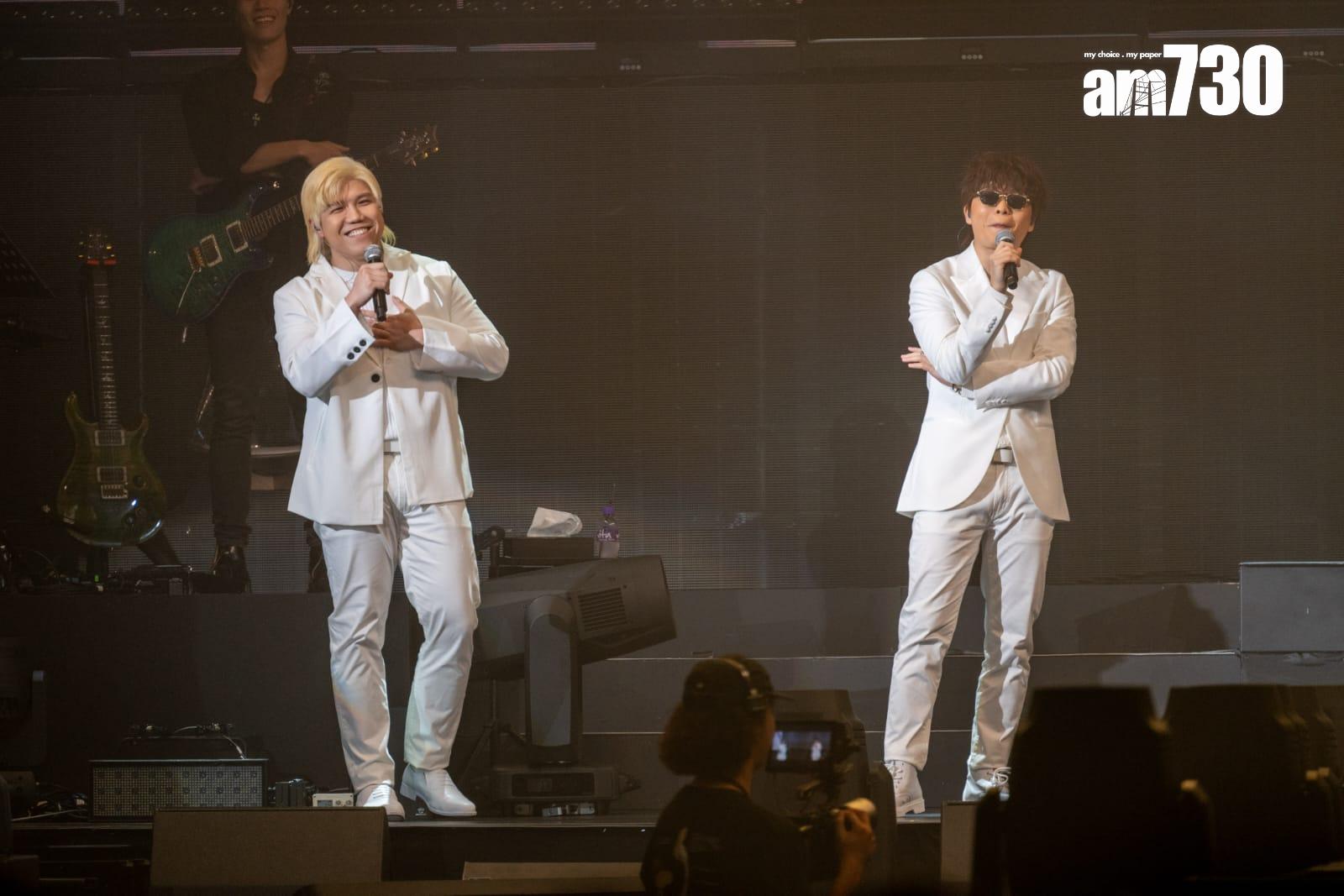 JFYT五子繼續以「韓文」夾雜廣東話論盡香港男團。(陳奕釗攝)