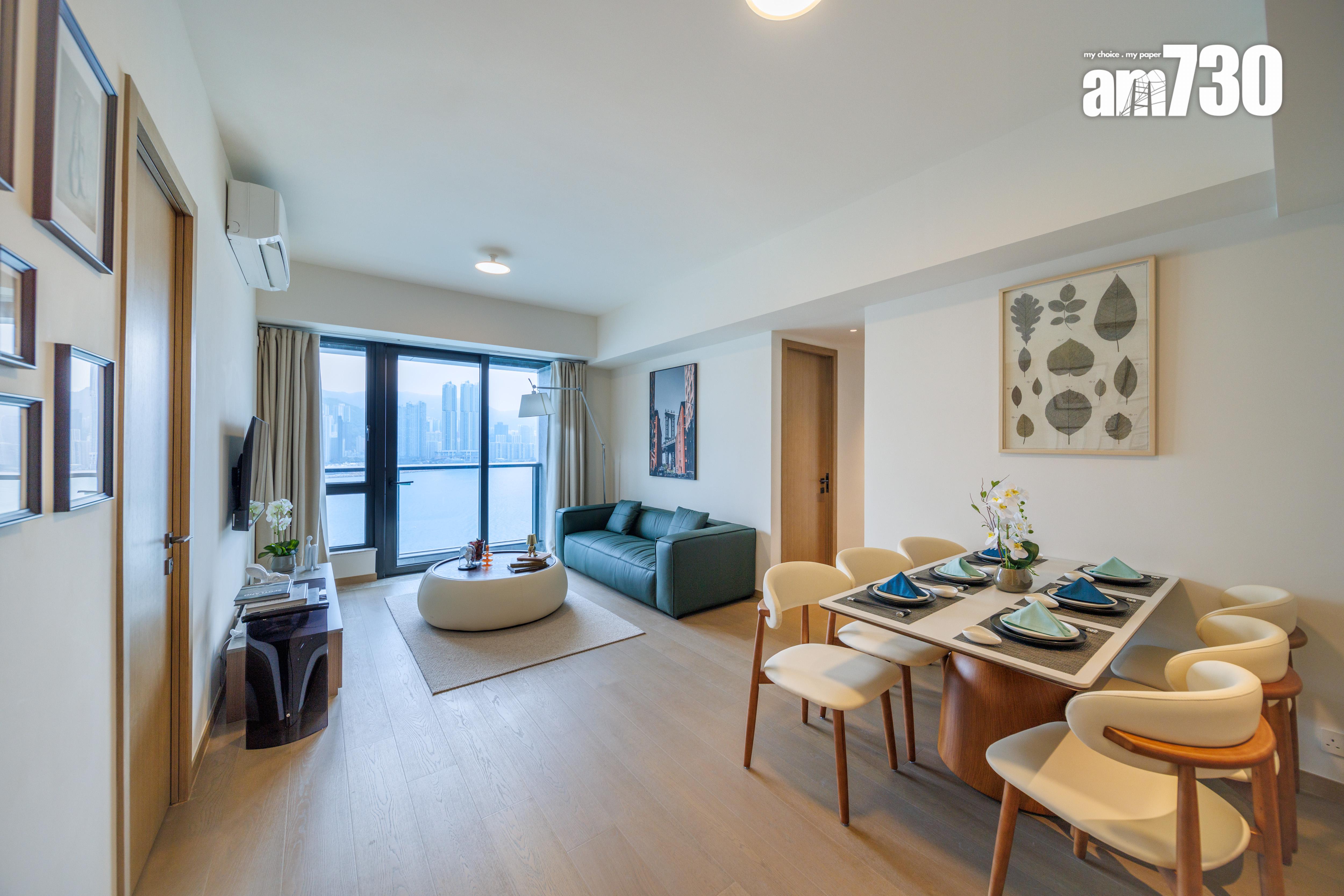 蔚藍東岸示範單位|1329呎連裝修四房享開闊維港景 設私人升降機大堂|多圖有片