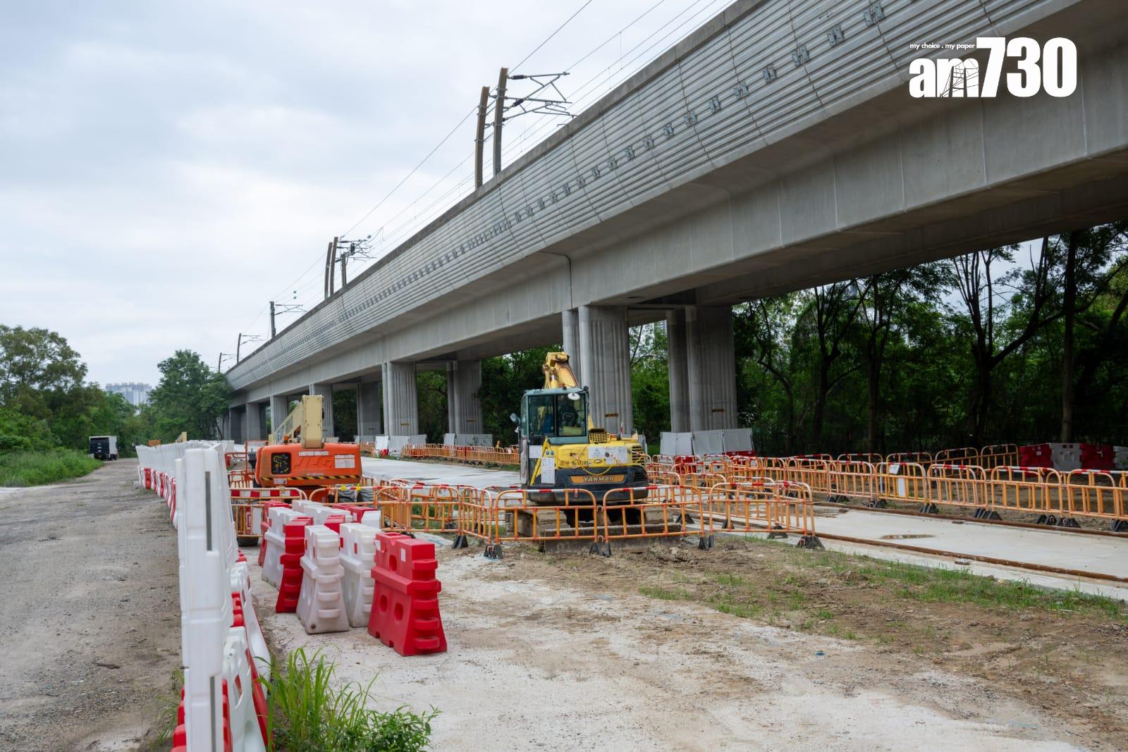 港鐵洪水橋站於今年内開展主體工程 已展開前期預備工序(陳奕釗攝)