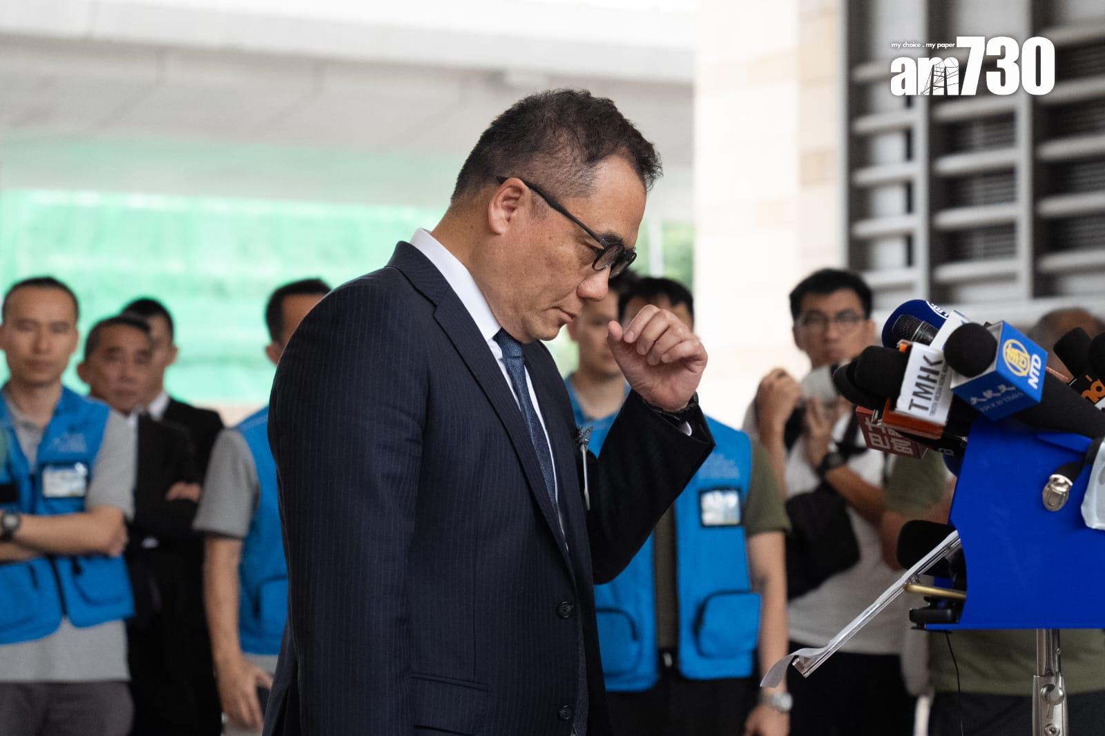 47人初選案|16名不認罪被告14人罪成,國安處總警司李桂華歡迎裁決。(林靄怡攝)