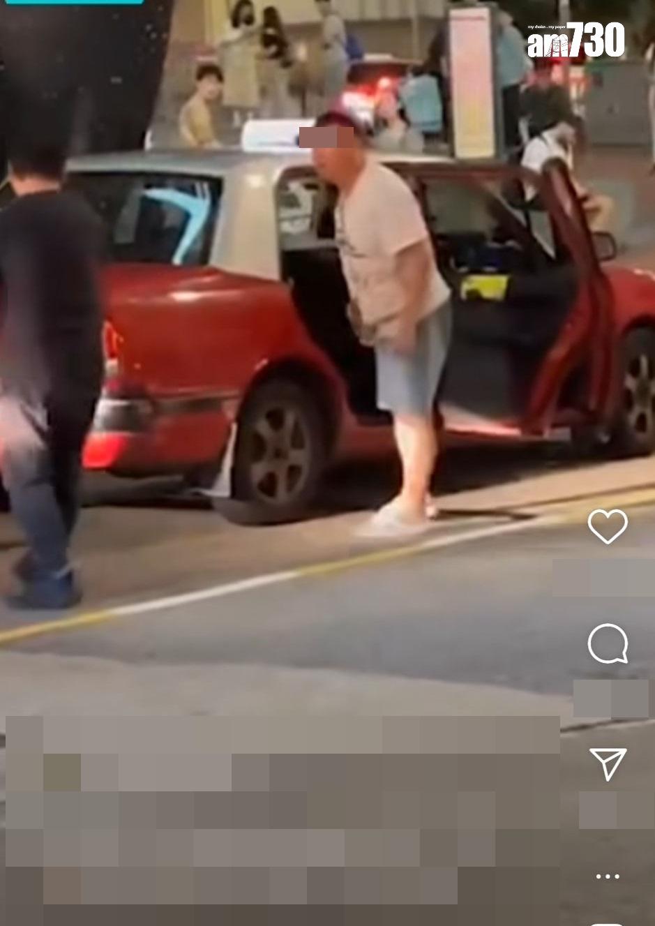 網上熱話|疑拒載遭同行質問 的士司機爆粗咆哮:無微信呀。(網片截圖)