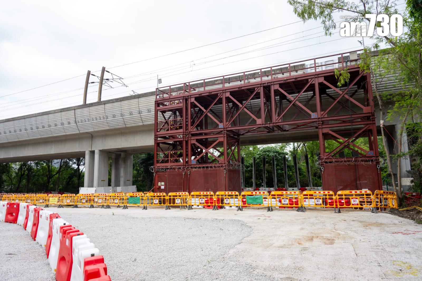 港鐵洪水橋站於今年内開展主體工程 已展開前期預備工序(陳奕釗攝)