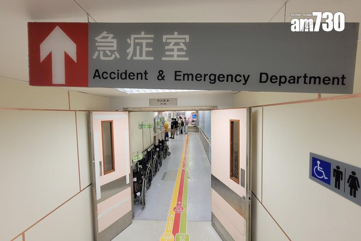 女童事發當晚被救護車送到仁濟醫院急症室求診。(鍾式明攝)