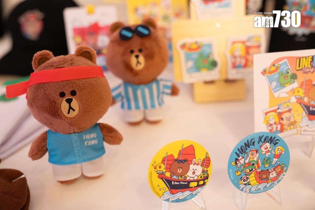 星光大道下月將開設LINE FRIENDS期間限定店,出售龍舟盛事主題紀念品。(林靄怡攝)