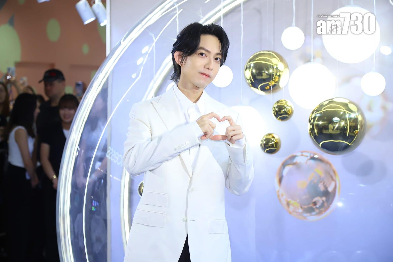 林宥嘉快閃來港兩日,出席品牌活動。(羅錦鴻攝)