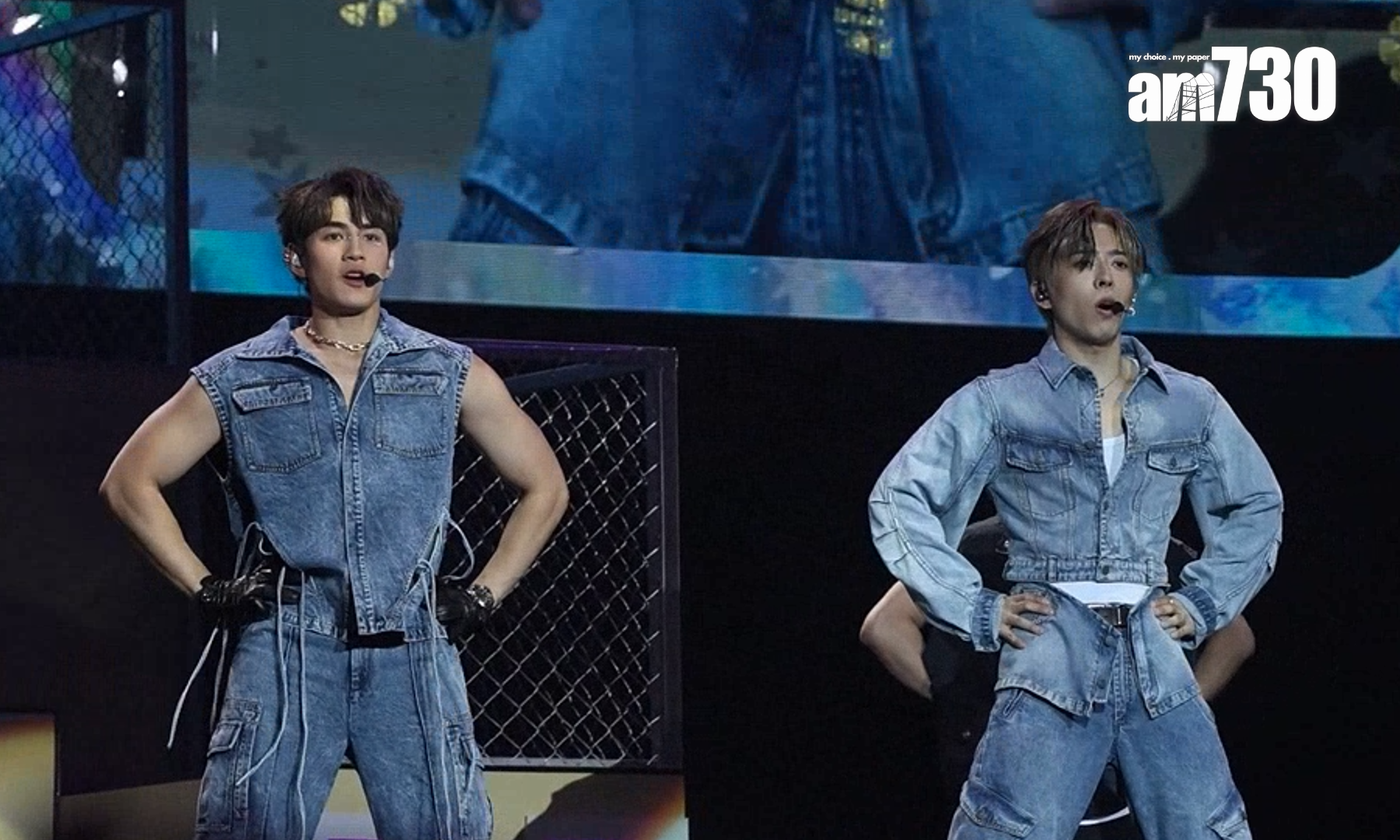 Edan同Jeffrey一齊跳唱《唱這歌》、《今期流行》、《眼睛想旅行》。(蘇文傑攝)