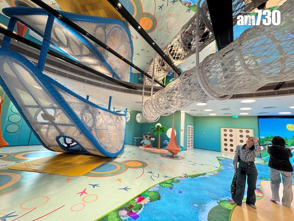 小朋友都喜歡玩當中比較刺激的遊戲,例如空中繩洞、平衡圓木等。