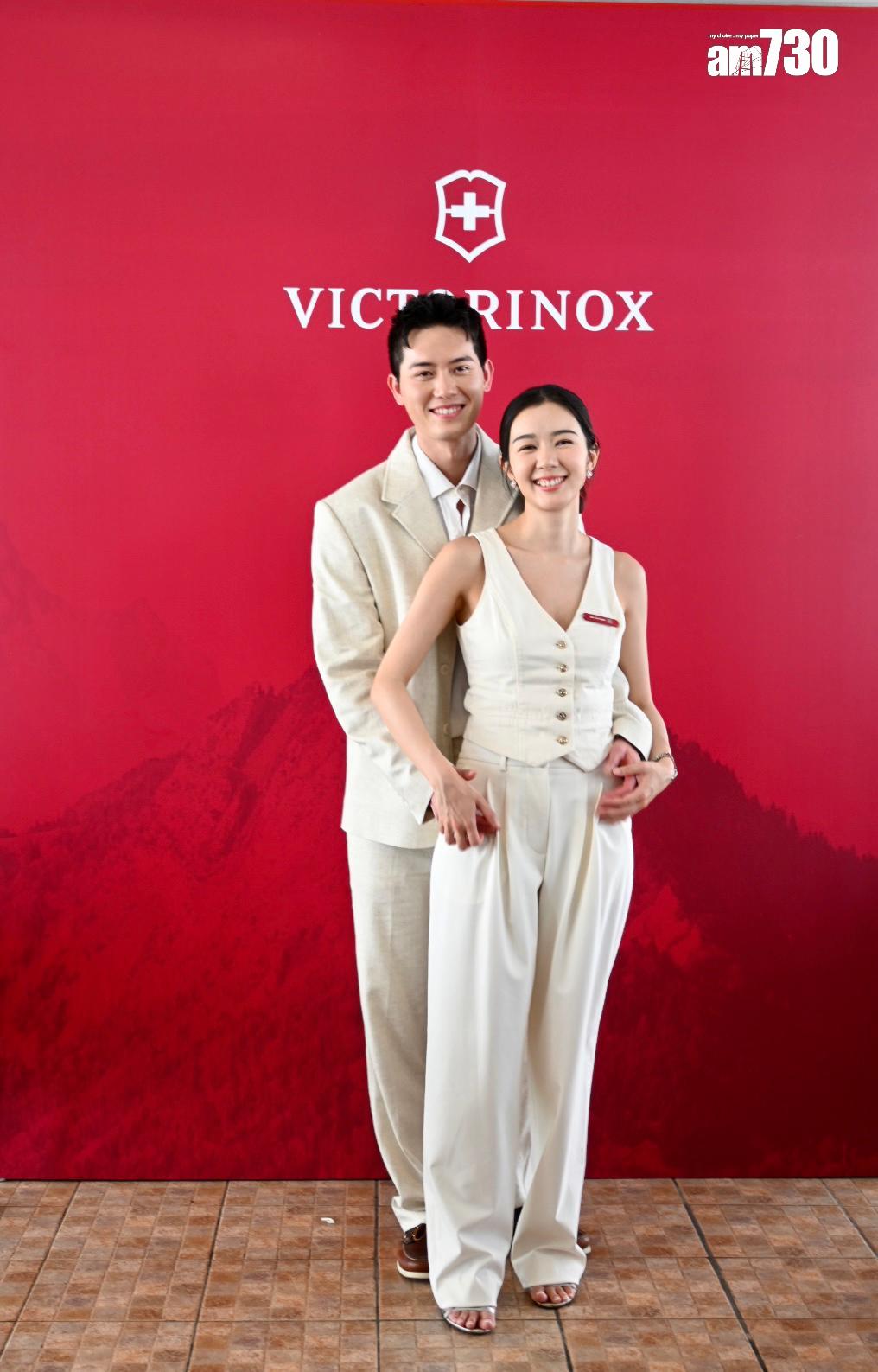 麥明詩與盛勁為恩愛出席品牌活動。