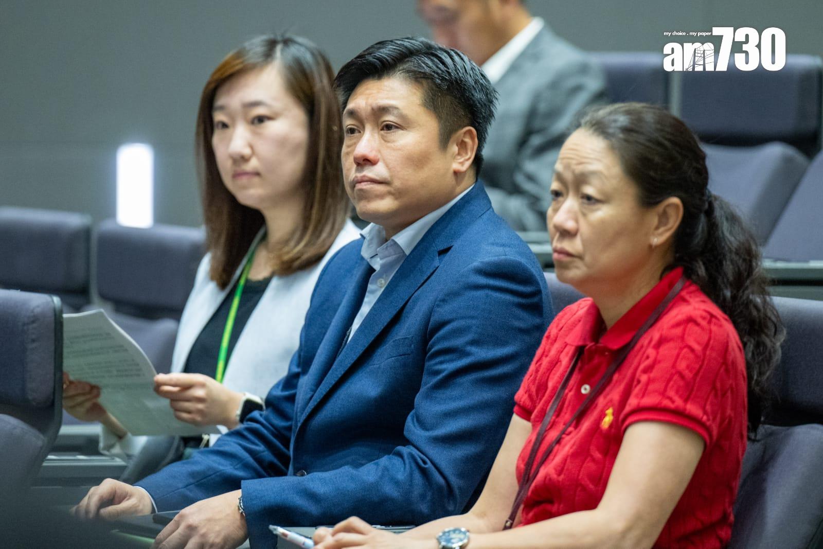 獲委任新聞統籌專員謝振中在現場。(陳奕釗攝)