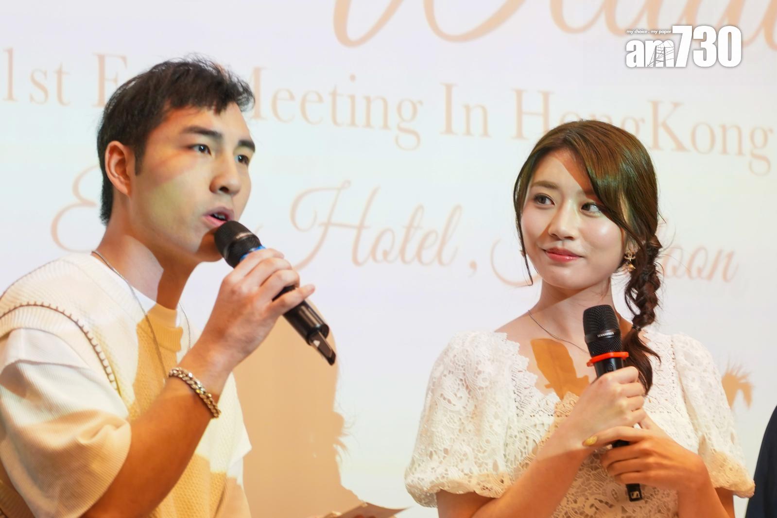 河北彩伽香港見面會請來TVB藝人鄭詠謙任主持。 (林俊源攝)