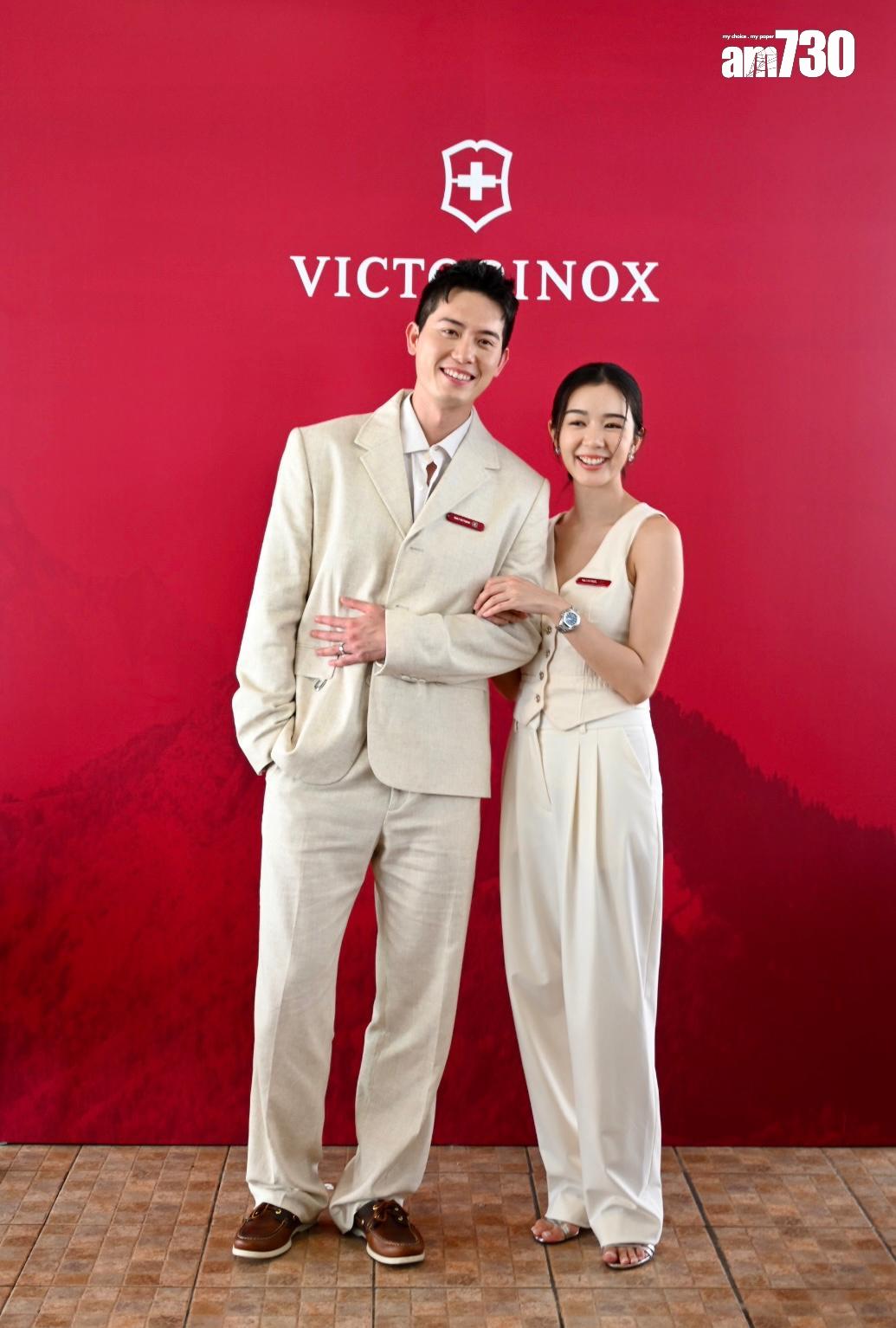 麥明詩與盛勁為恩愛出席品牌活動。