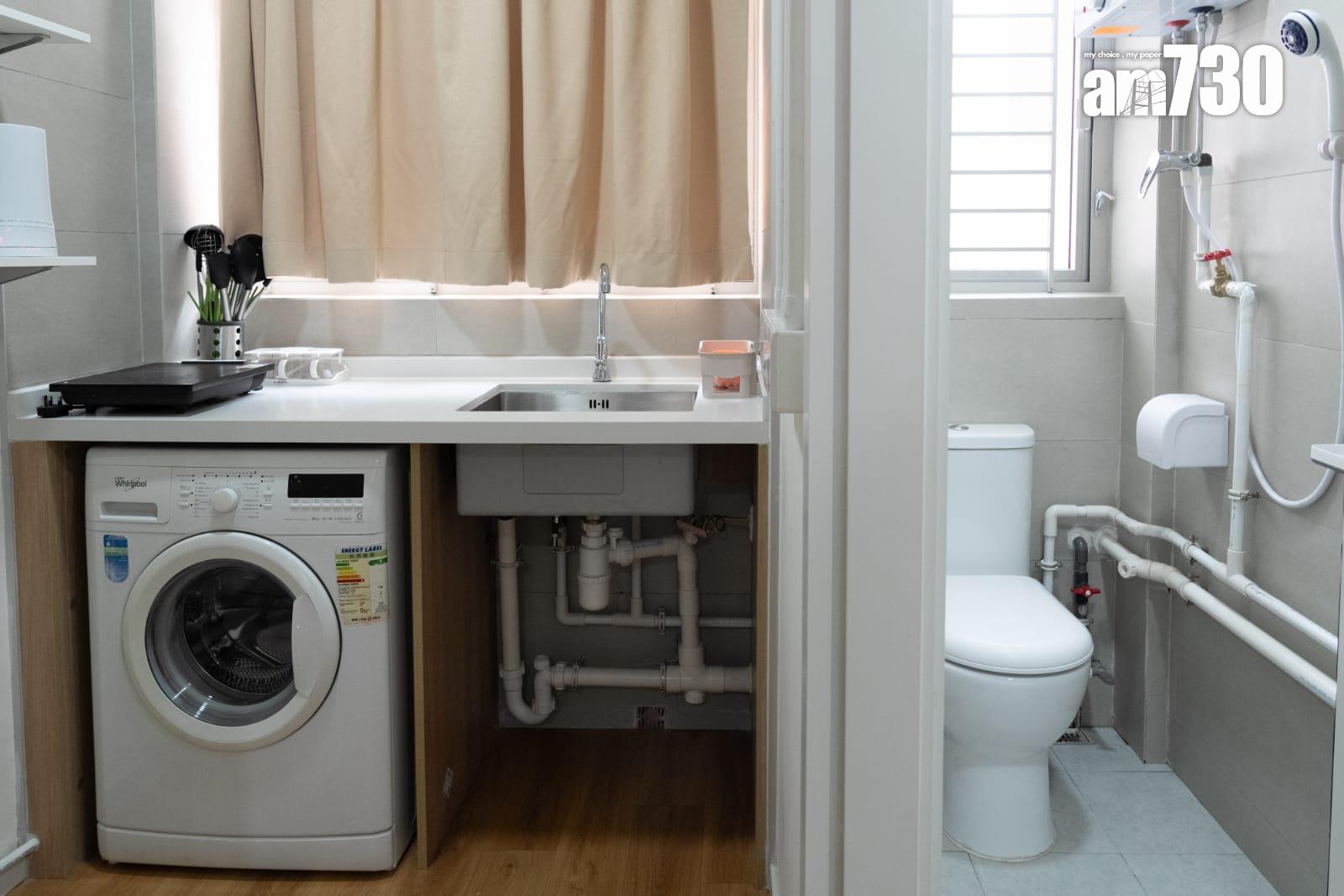 每個單位都會配備熱水爐、抽氣扇及獨立廁所等基本設備。(林靄怡攝)