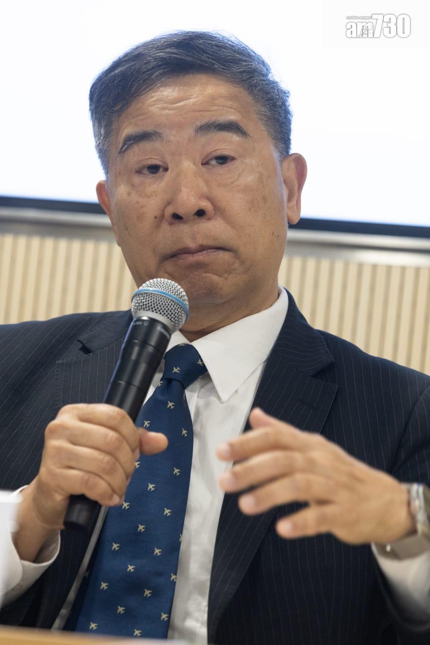 香港國際機場全新智能安檢系統,機場保安有限公司行政總裁張德強出席記者會介紹(蘇文傑攝)