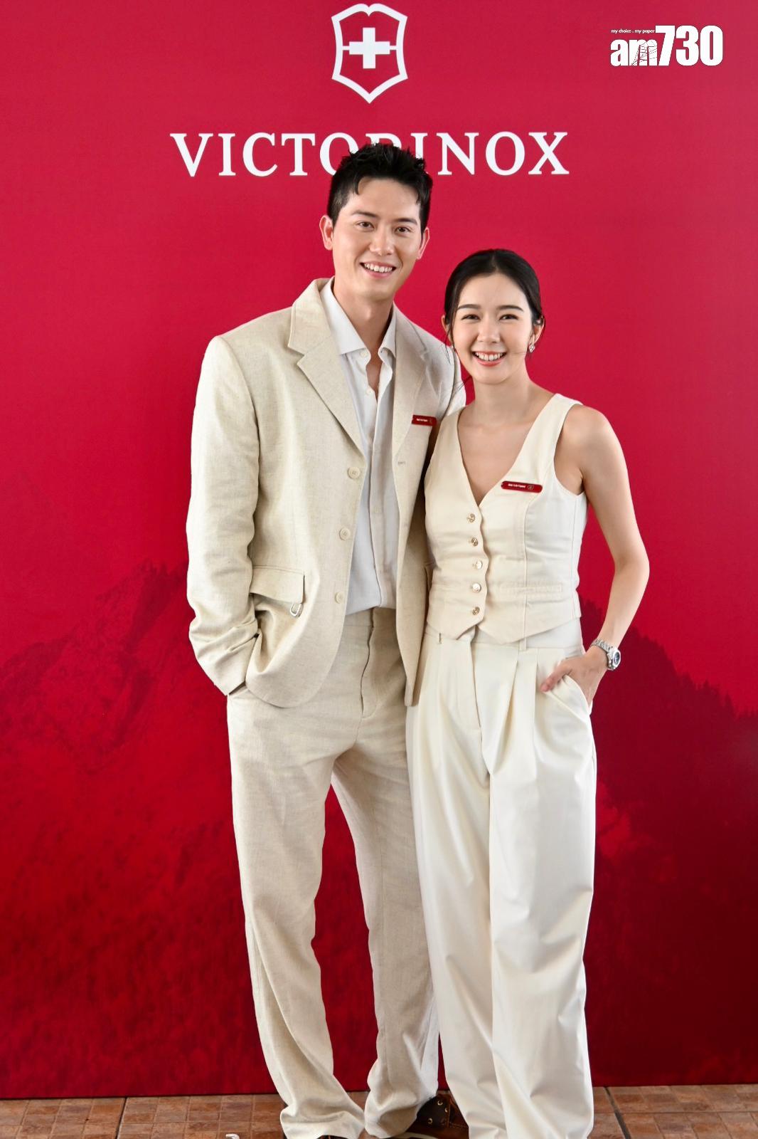 麥明詩與盛勁為恩愛出席品牌活動。