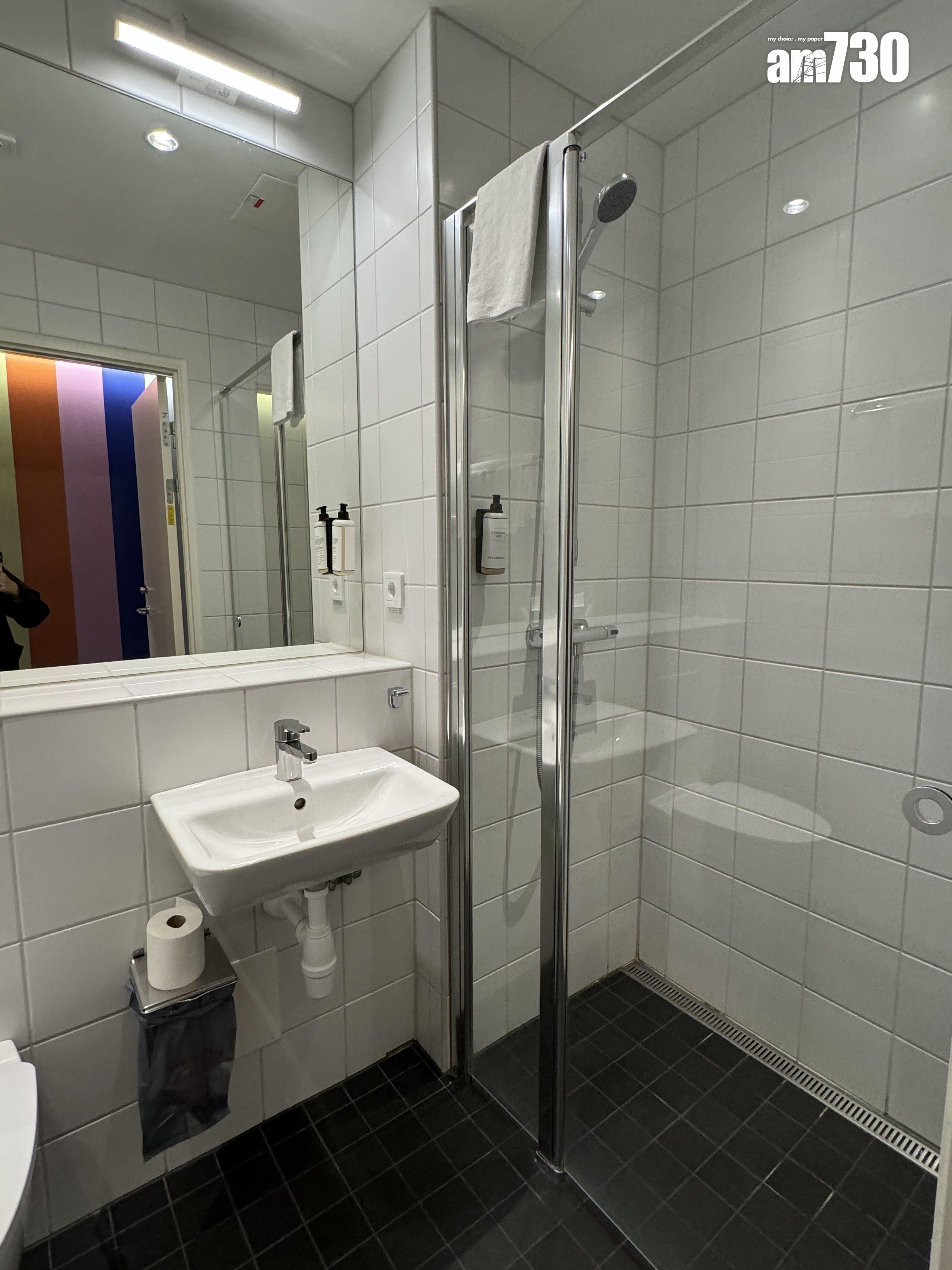 新翼房間的洗手間為乾濕分離。