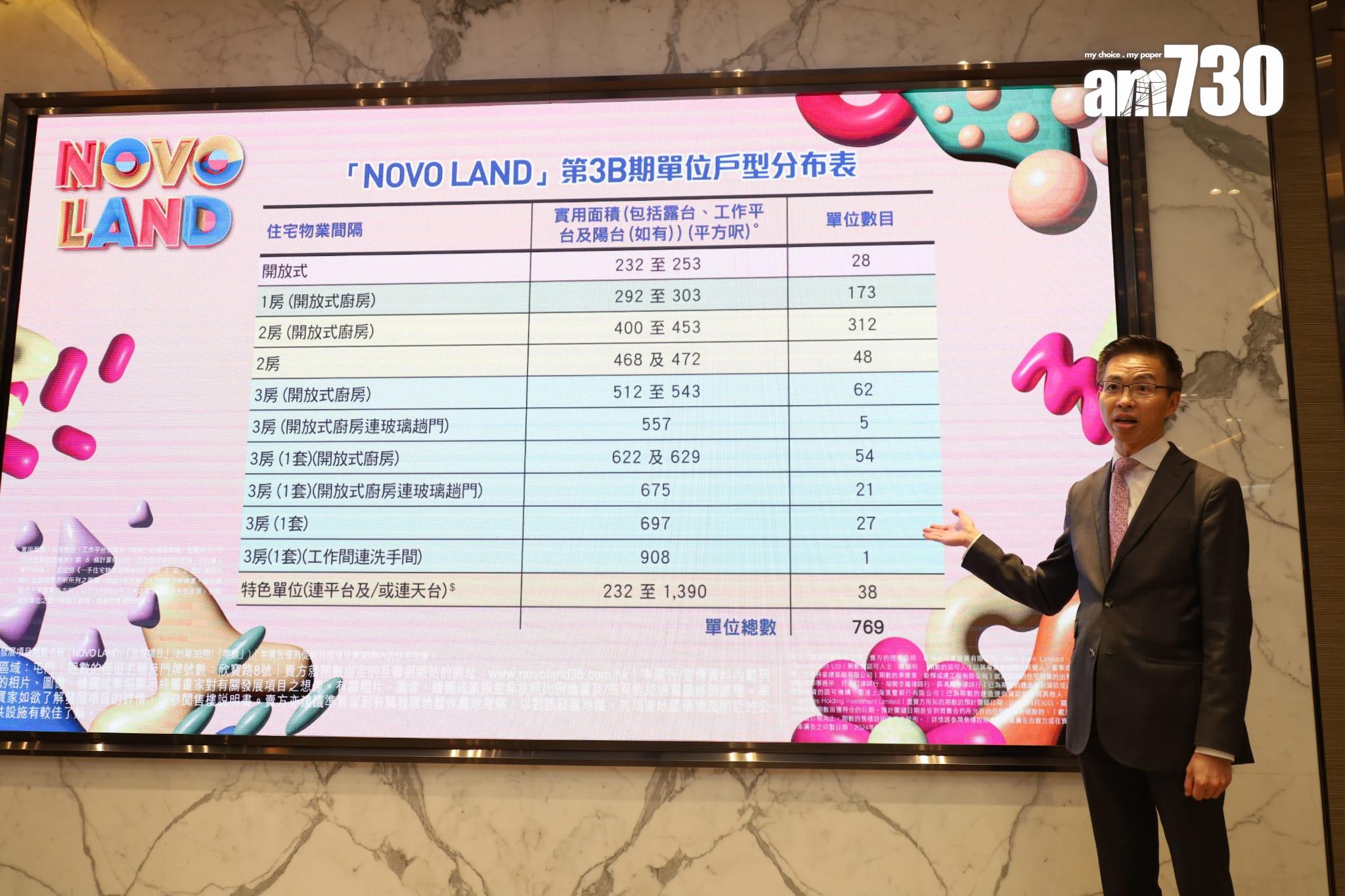 NOVO LAND第3B期主攻兩房 設4個示範單位|屯門新盤