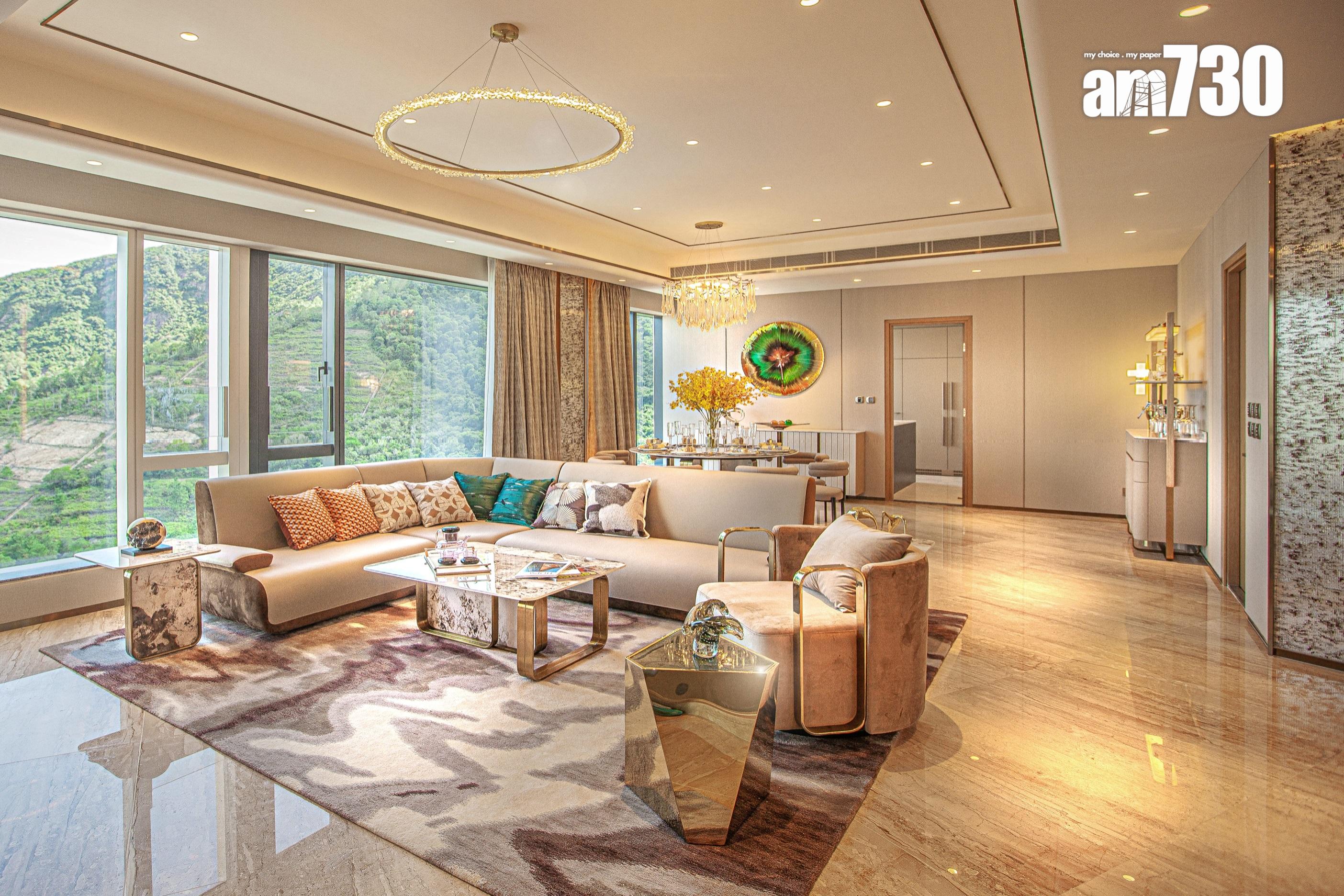 明翹匯示範單位|2685呎四房頂層複式樓王曝光 巨型客廳擁維港景致|青衣新盤