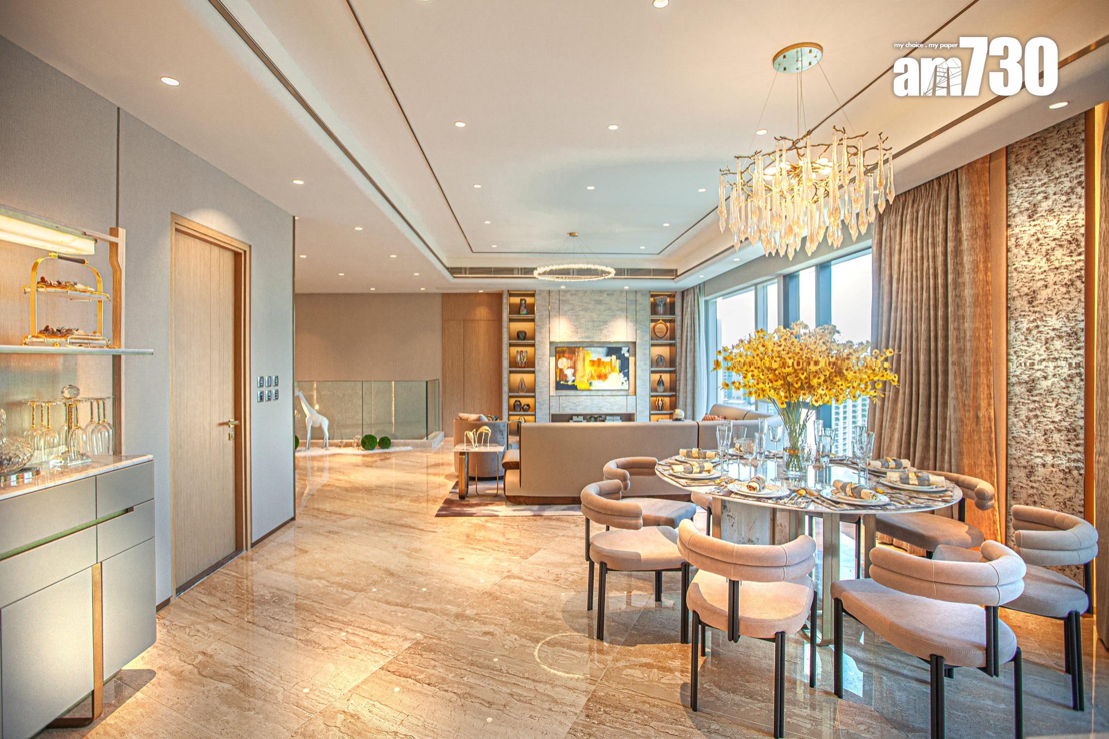 明翹匯示範單位|2685呎四房頂層複式樓王曝光 巨型客廳擁維港景致|青衣新盤