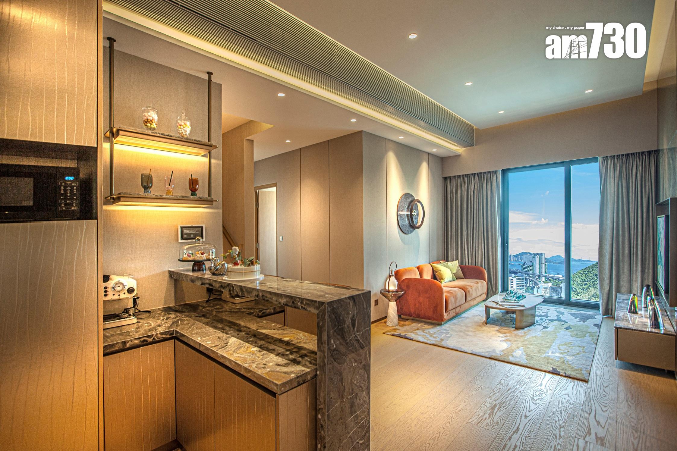 明翹匯示範單位|2685呎四房頂層複式樓王曝光 巨型客廳擁維港景致|青衣新盤