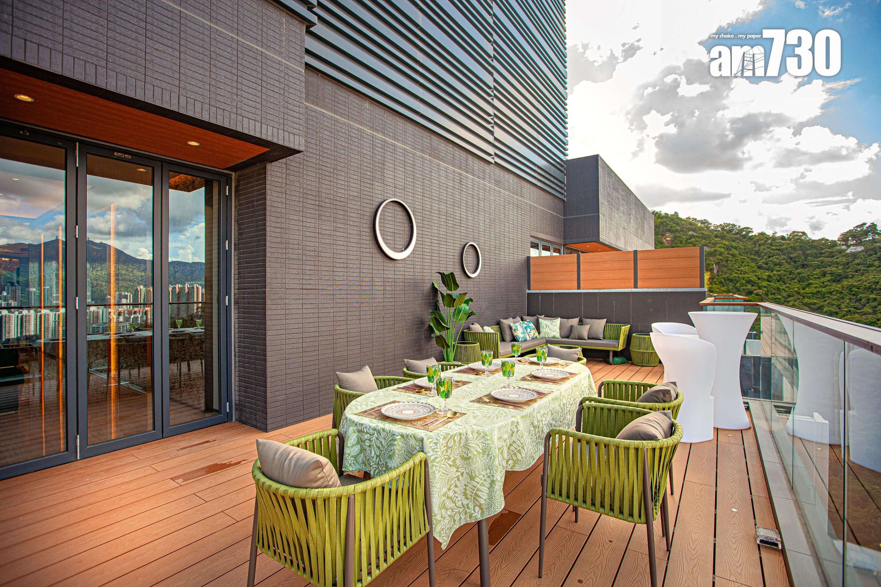 明翹匯示範單位|2685呎四房頂層複式樓王曝光 巨型客廳擁維港景致|青衣新盤