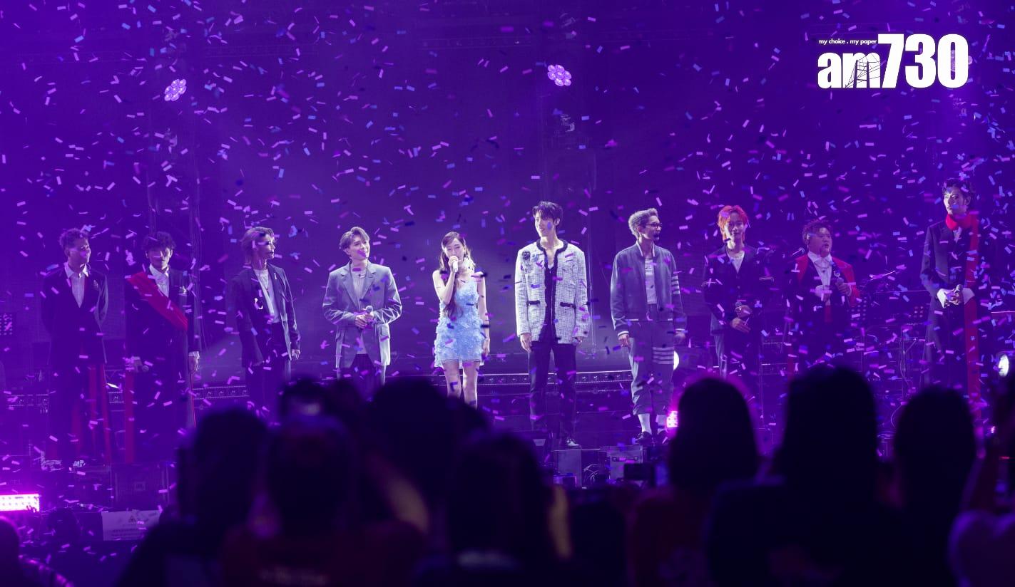 JESSICA與MIRROR和ERROR成員大合唱。(蘇文傑攝)