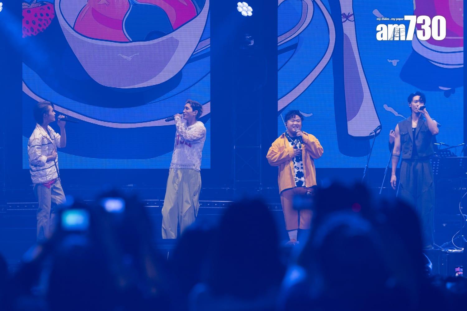 擅長跳唱的肥仔在《Katch the POP》音樂會與MIRROR有不少crossover。(蘇文傑攝)