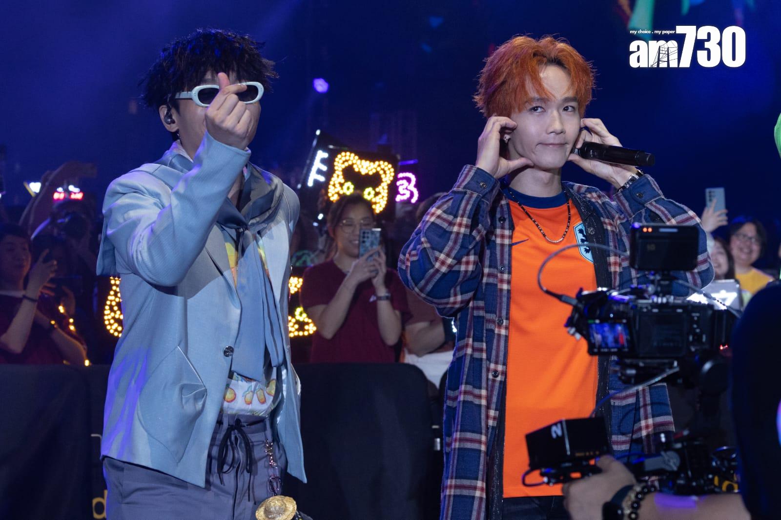 Dee哥和Alton在《Katch the POP》音樂會合體。(蘇文傑攝)