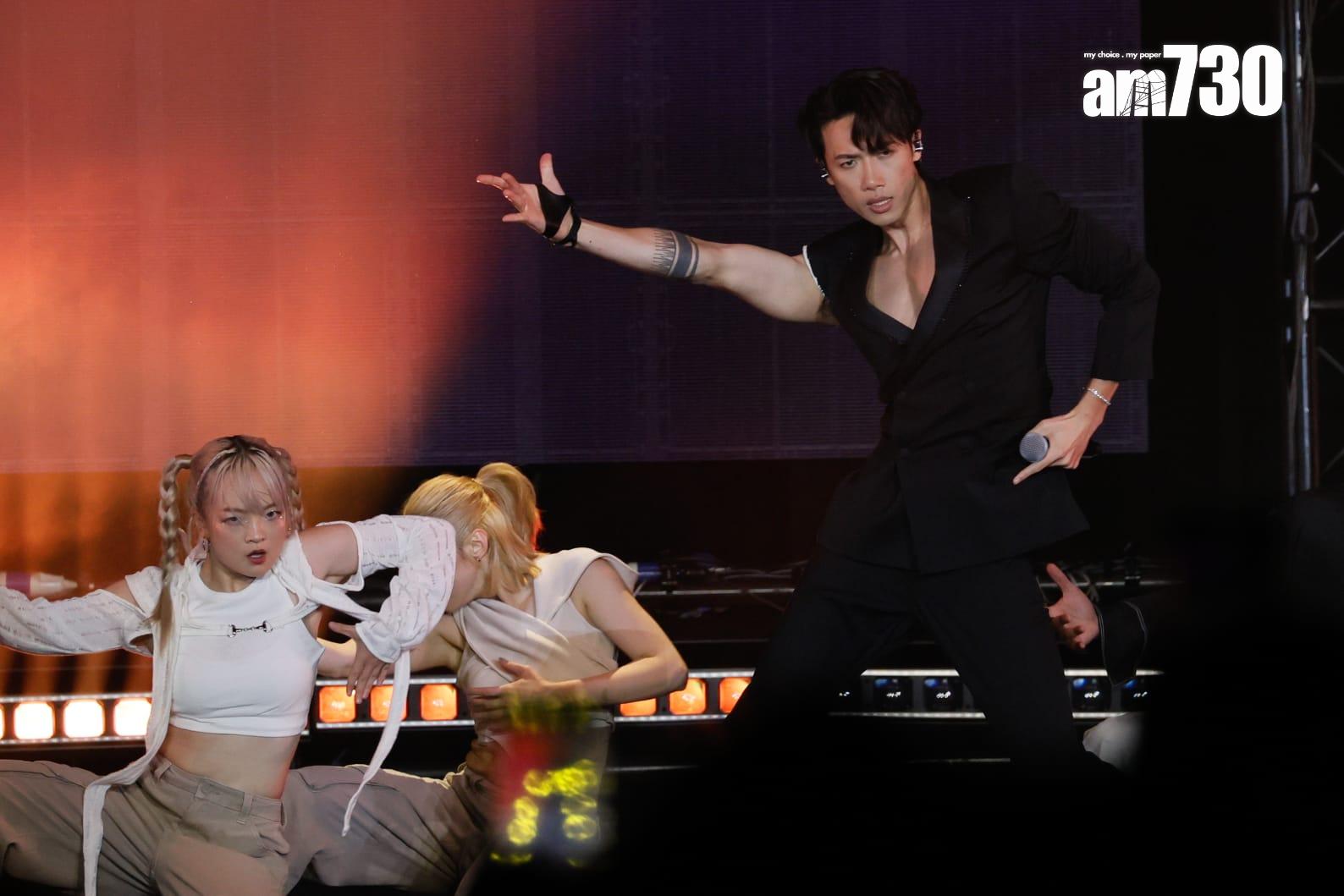 Stanley在《Katch the POP》音樂會首次公開唱跳唱新歌,。(蘇文傑攝)