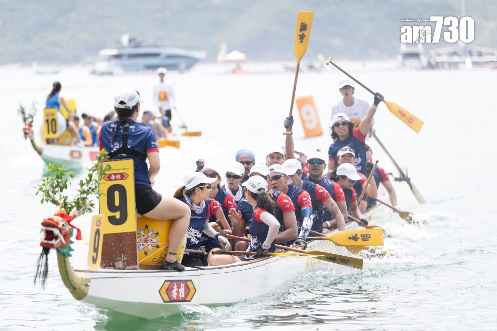 端午節2024|赤柱龍舟國際賽氣氛熱烈 打扮「Barbie芭比」龍舟隊吸引觀眾目光(林靄怡攝)