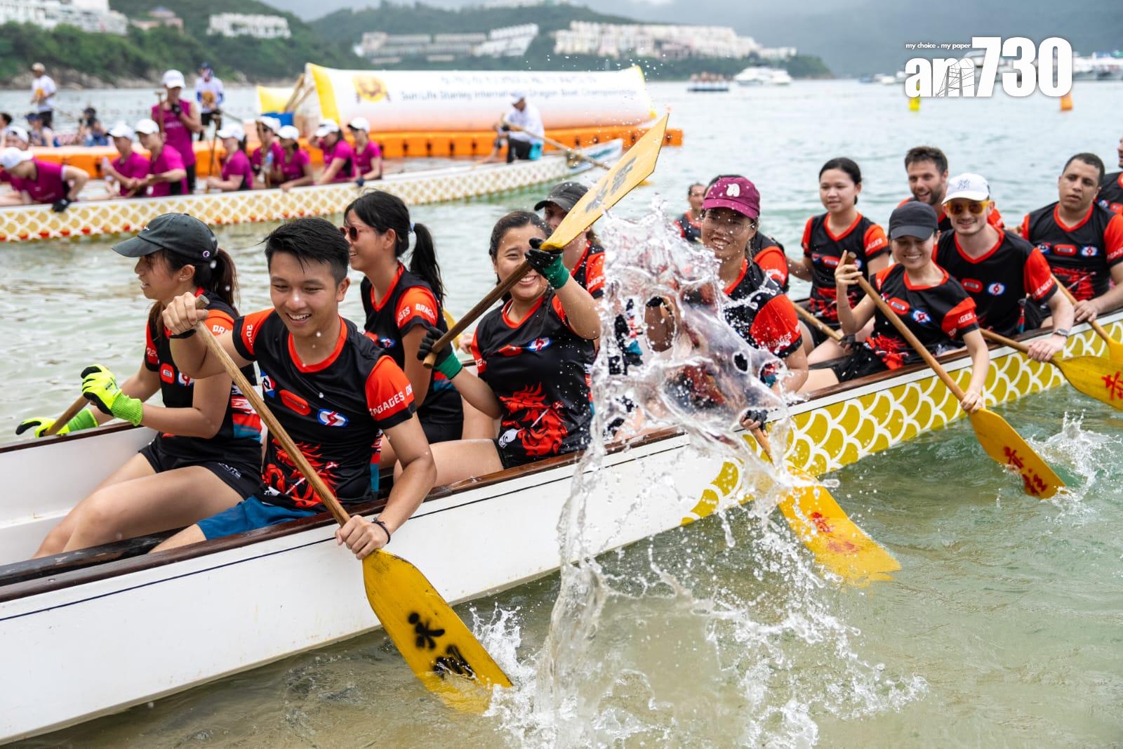 端午節2024|赤柱龍舟國際賽氣氛熱烈 打扮「Barbie芭比」龍舟隊吸引觀眾目光(林靄怡攝)