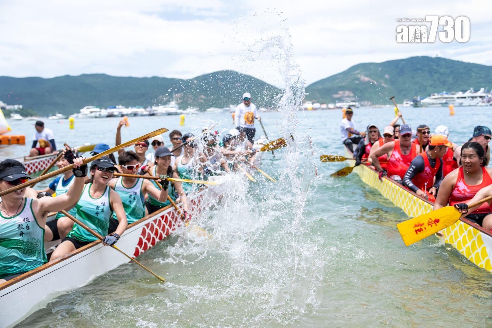 端午節2024|赤柱龍舟國際賽氣氛熱烈 打扮「Barbie芭比」龍舟隊吸引觀眾目光(林靄怡攝)