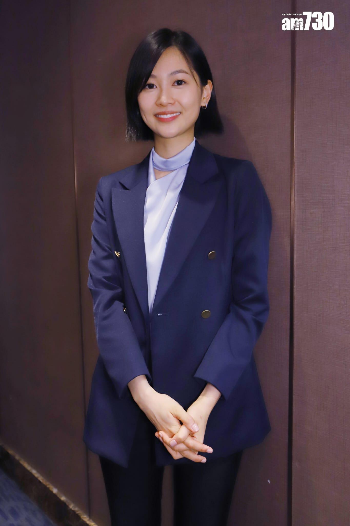 郭柏妍出席《麻雀樂團》(暫名)的煞科宴。(羅錦鴻攝)