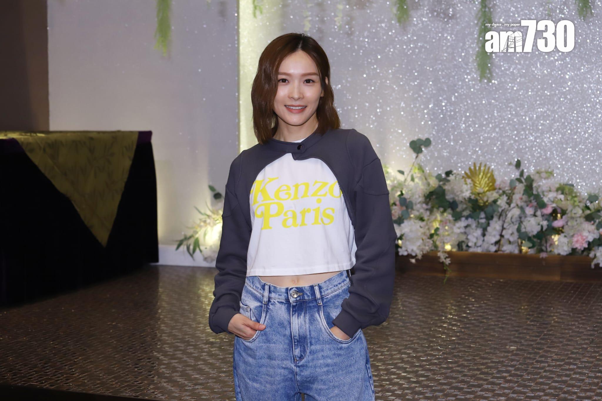 李佳芯出席《麻雀樂團》(暫名)的煞科宴。(羅錦鴻攝)