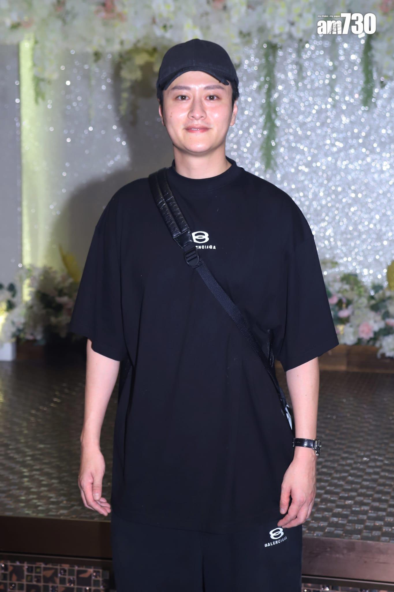 謝東閔出席《麻雀樂團》(暫名)的煞科宴。(羅錦鴻攝)