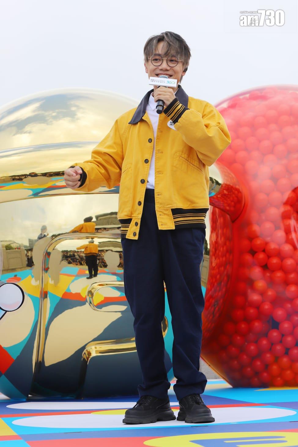 林家謙出席《100%多啦A夢&FRIENDS》展覽活動。(羅錦鴻攝)