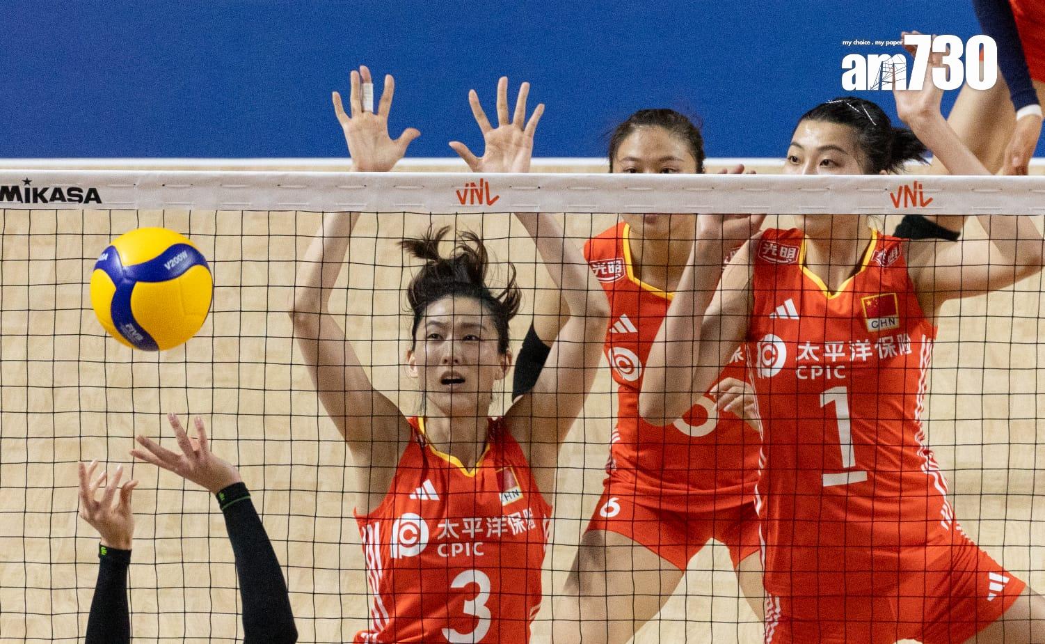 世界女排聯賽香港站|中國女排大勝德國。(蘇文傑攝)