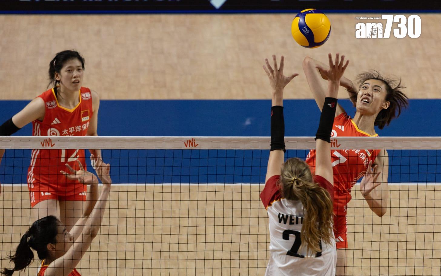世界女排聯賽香港站|中國女排大勝德國。(蘇文傑攝)